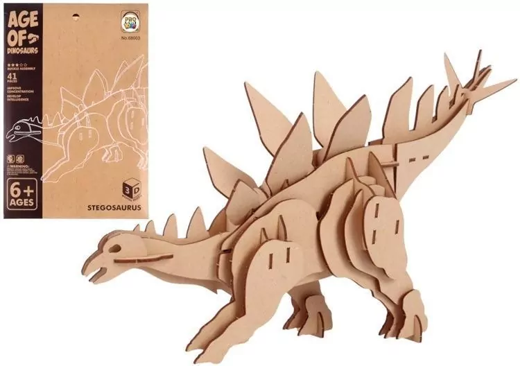 Puzzle drewniane 3D Dinozaur Stegozaurus - tantis.pl