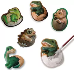 Odlewy gipsowe + farby. Jaja dinozaura