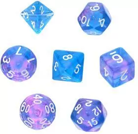Komplet kości REBEL RPG - Kamienie Księżycowe - Orchidea - tantis.pl