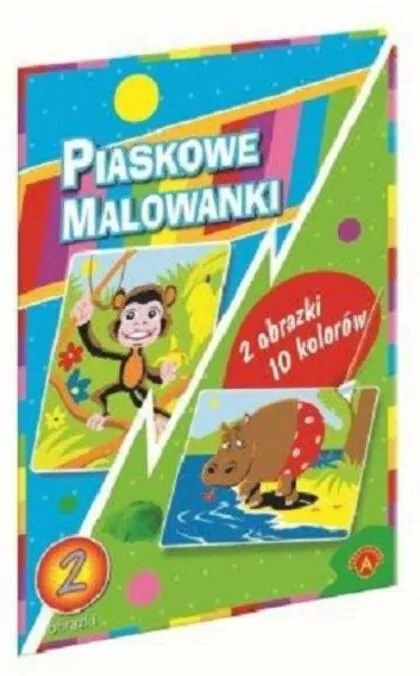 Małpa, hipopotam. Piaskowe malowanki - tantis.pl