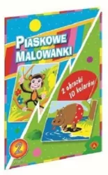 Małpa, hipopotam. Piaskowe malowanki