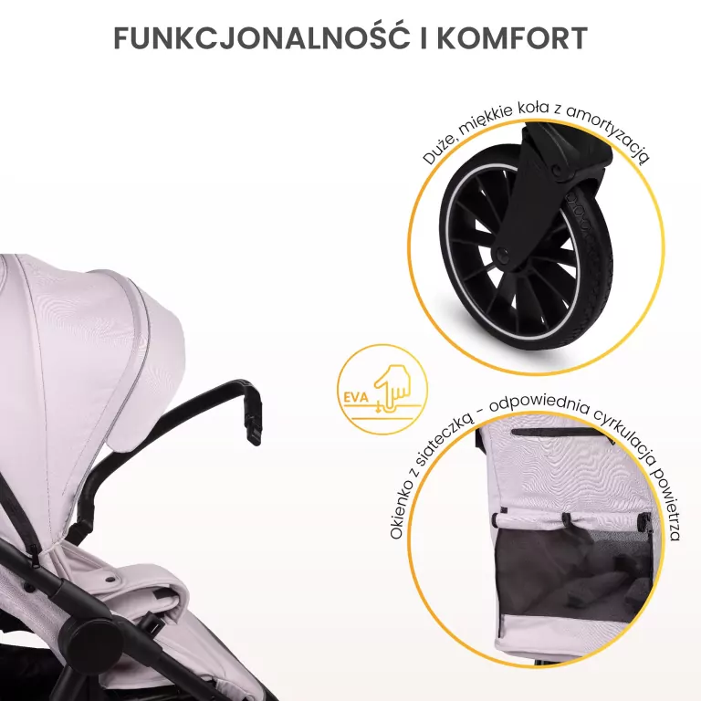 Caretero Agil wózek spacerowy smoky - tantis.pl