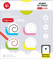 Looong Coloring Books - Ready To Trace. BEGINNER LINES