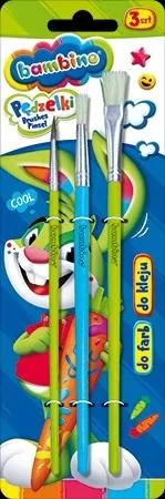 Pędzelki Bambino. Zestaw 3 sztuk - tantis.pl