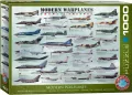 Puzzle 1000. Nowoczesne samoloty bojowe - tantis.pl