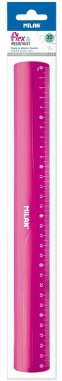 Linijka Milan 30 cm różowa - tantis.pl
