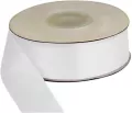 Wstążka dekoracyjna 25mm/25m Biała - tantis.pl
