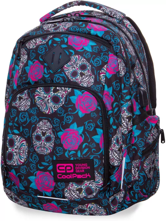 Plecak młodzieżowy Coolpack Break Skulls & Roses - tantis.pl