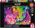 Puzzle 1000 Sheena Pike Kolorowy lampart - tantis.pl