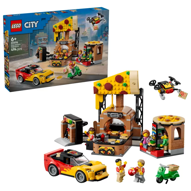LEGO® Dostawa pizzy z pojazdami 60496 - tantis.pl