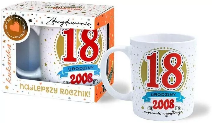 Kubek Premium Urodziny 18 - tantis.pl