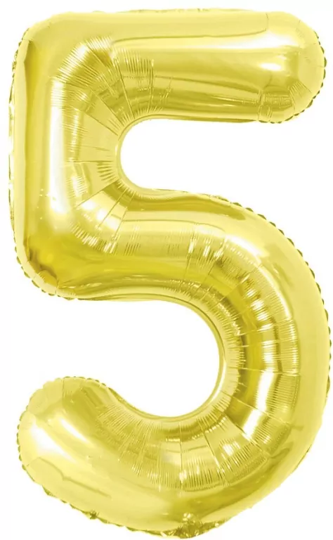 Balon foliowy B&C 5 Light gold 85cm - tantis.pl