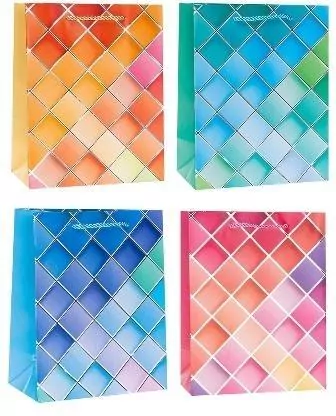 Torebka ozdobna 26x32x10cm hot-stamp mix ROZETTE. 1 sztuka - tantis.pl