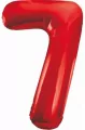 Balon foliowy Cyfra 7 czerwona, 85cm - tantis.pl