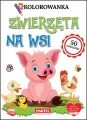 Zwierzęta na wsi. Kolorowanka z naklejkami - tantis.pl