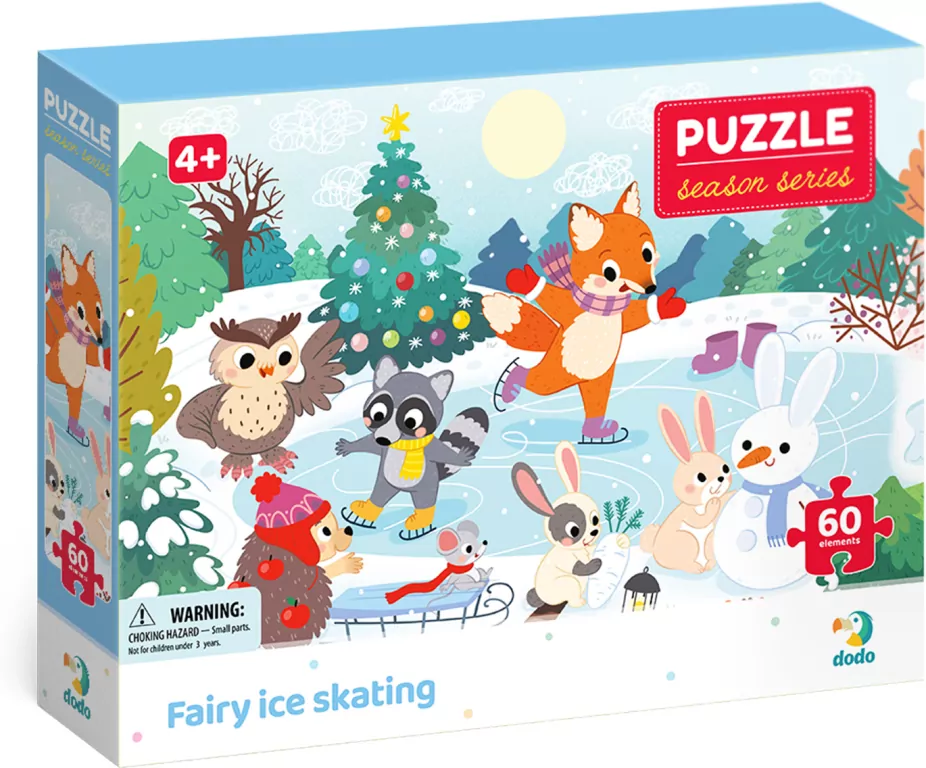 Puzzle 60. Pory roku. Zabawa na łyżwach - tantis.pl