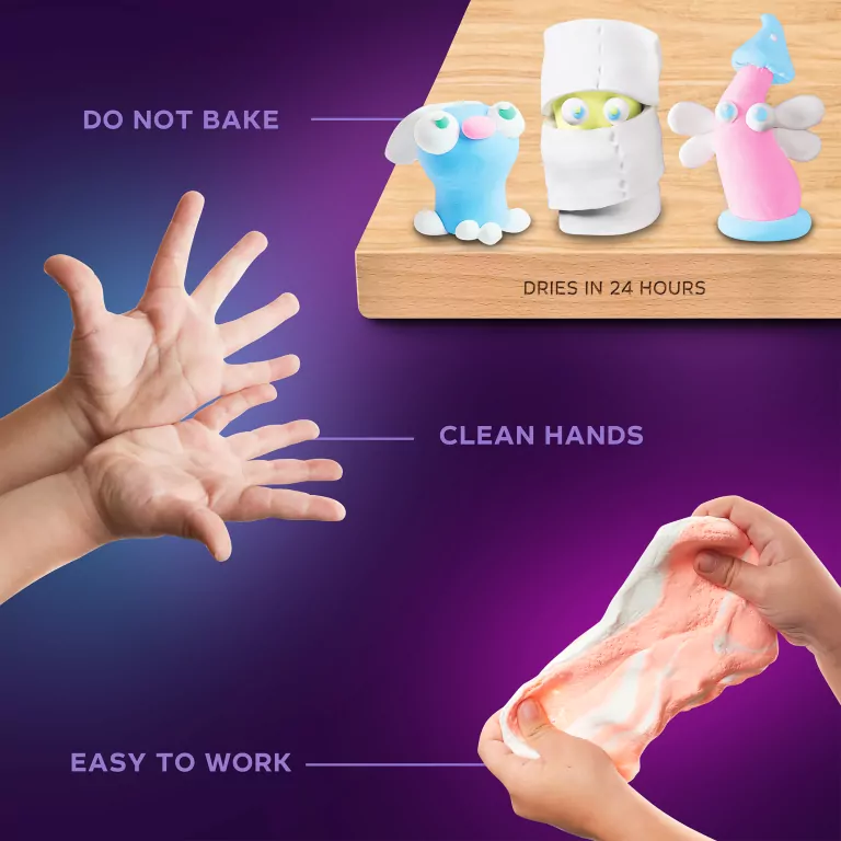 Zestaw lekkiej ciastoliny piankolina Biel&Pastele - tantis.pl