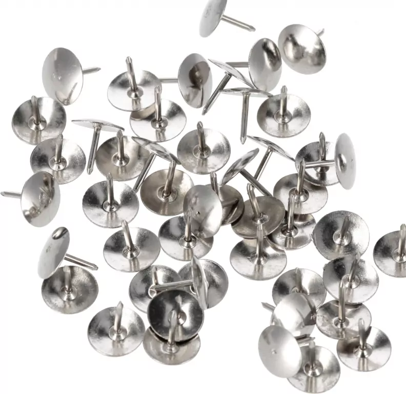 Pinezki metalowe srebrne 50szt - tantis.pl