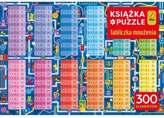 Książka i puzzle. Tabliczka mnożenia, 300 elementów - tantis.pl