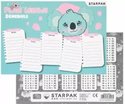 Plan lekcji z tabliczką mnożenia Koala