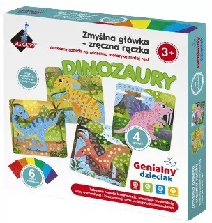 Dinozaury. Zmyślna główka- zręczna rączka. Genialny dzieciak - tantis.pl
