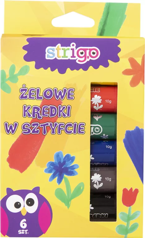 Strigo. Kredki żelowe w sztyfcie - tantis.pl