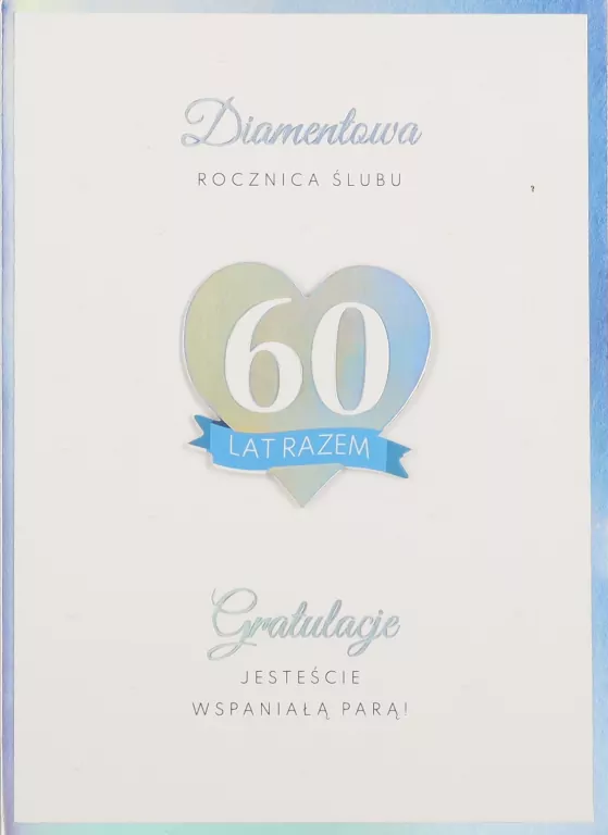 Karnet B6 Rocznica ślubu Diamentowa - tantis.pl