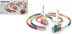 Domino z kolejką układającą domino