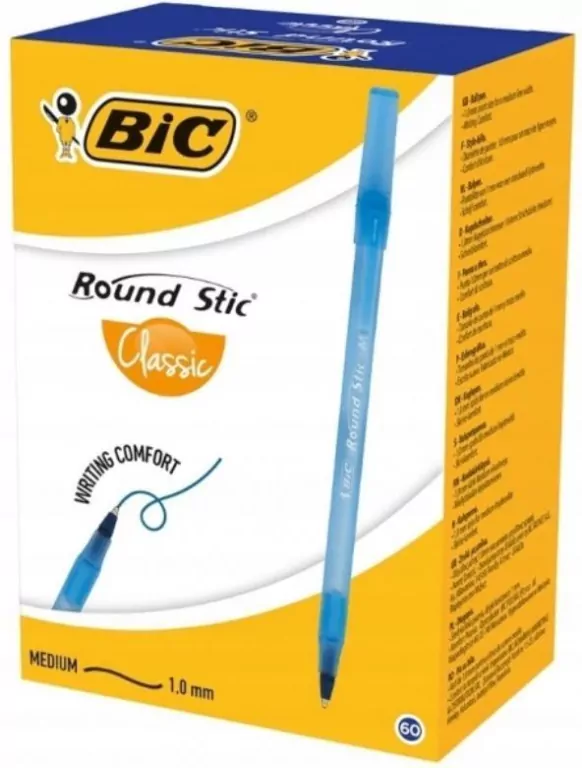 BIC. Długopis Round Stick, niebieski z kodem - tantis.pl
