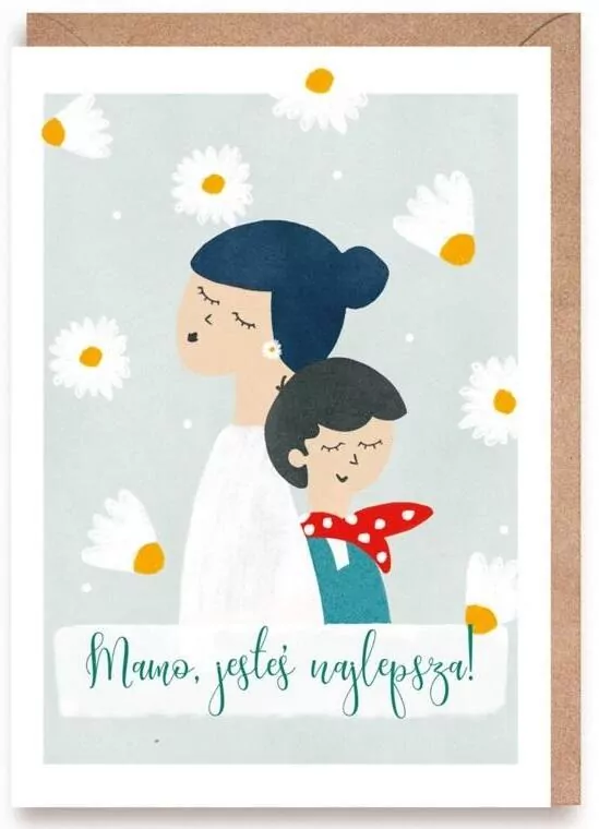 Kartka okolicznościowa. Eko koperta. Dzień Mamy - tantis.pl