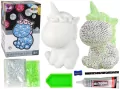 Zestaw Jednorożec DIY diamenty kryształki zielony 15628 Lean Toys - tantis.pl