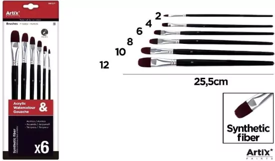 Zestaw profesjonalnych pędzli malarskich