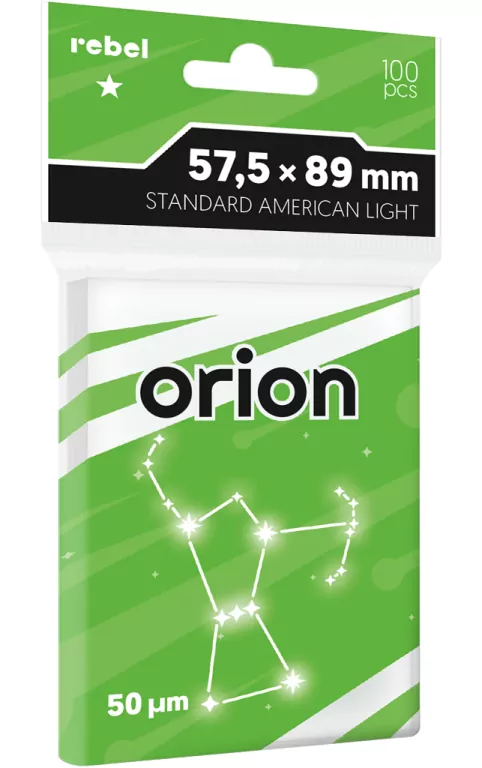 Koszulki na karty Rebel (57,5x89 mm) Orion Light, 100 sztuk - tantis.pl