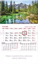 Kalendarz 2027 rodzinny Tatry