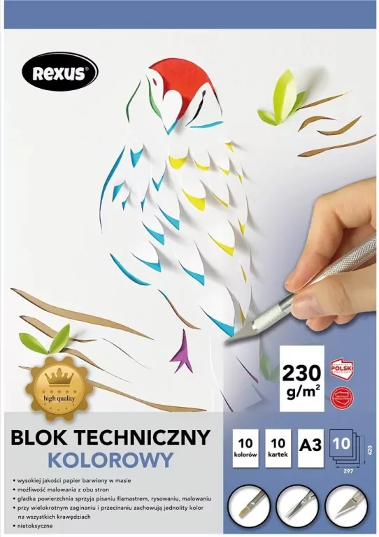 Blok techniczny A3/10K kolorowy - tantis.pl