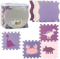 Puzzle mata edukacyjna Pianka EVA róż-fiolet - tantis.pl