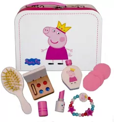 Świnka Peppa Drewniany zestaw piękności w walizce
