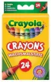 Crayola. Kredki świecowe zmywalne, 24 sztuki - tantis.pl