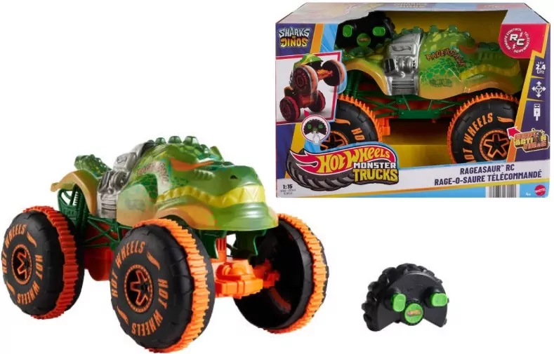 Hot Wheels Monster Truck R/C Rageasaur 1:15 - tantis.pl