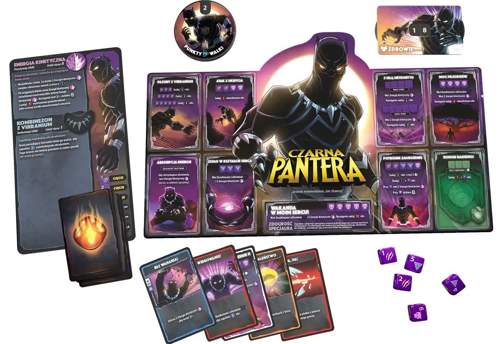 Dice Throne Marvel: Box 2 (Czarna Pantera, Kapitan Marvel, Doktor Strange, Czarna Wdowa) - tantis.pl