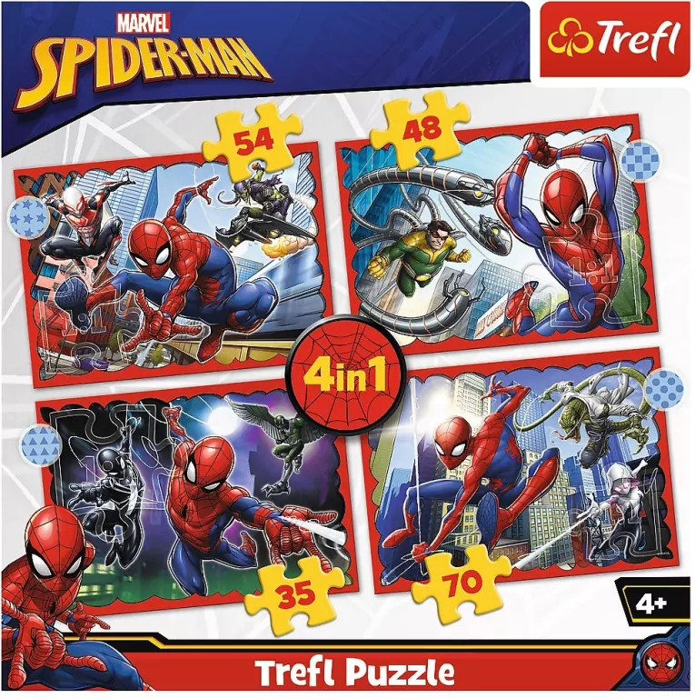 Puzzle 4w1. Spider-Man. Marvel. TREFL - tantis.pl
