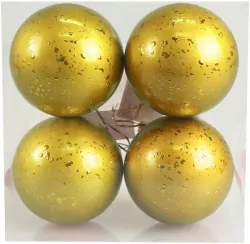 Bombki z efektem rosy złote