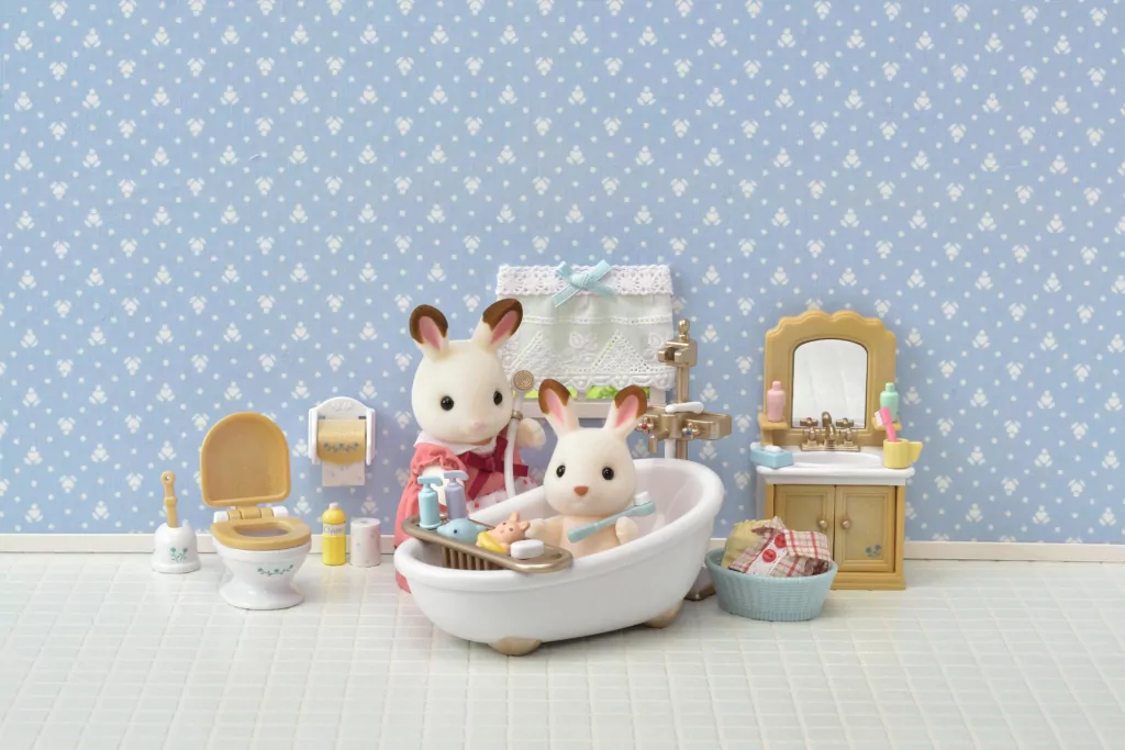 Zestaw do łazienki w stylu wiejskim. Sylvanian Families - tantis.pl