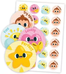 Naklejki motywacyjne. Język angielski. Stopnie