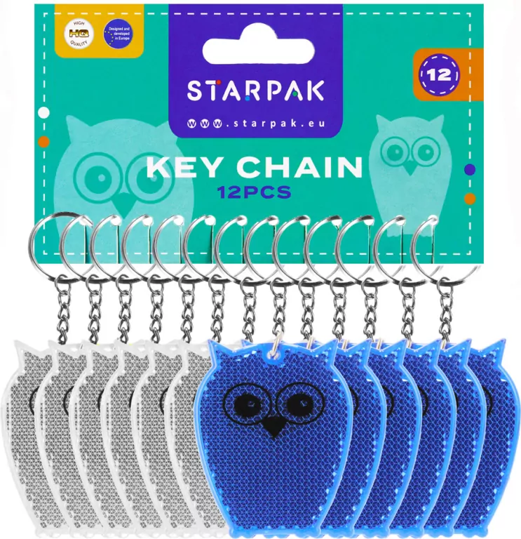Brelok odblaskowy Sowa 7cm - tantis.pl