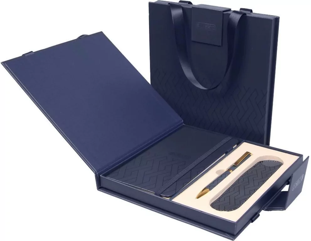 Długopis + notes premium granat - tantis.pl