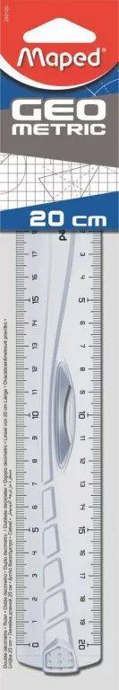 Linijka Geometric 20cm dwustronna. - tantis.pl