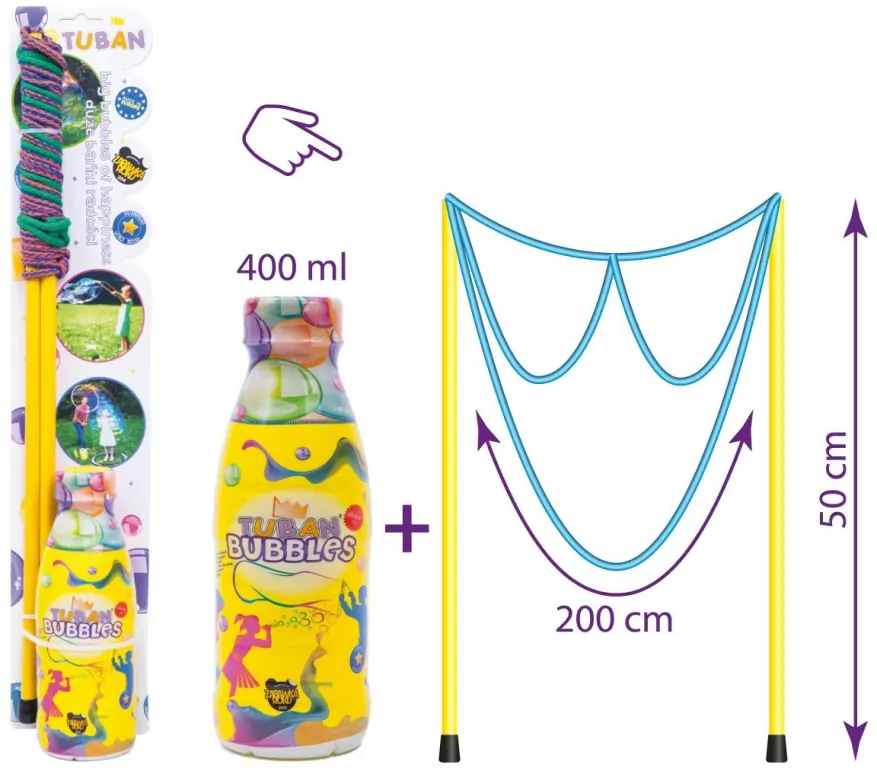 Sznurek do baniek. Okulary + 400ml płyn - tantis.pl