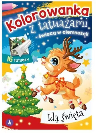 Kolorowanka z tatuażami Idą święta - tantis.pl