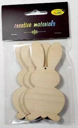 Elementy ze sklejki 3mm do ozdabiania królik - tantis.pl